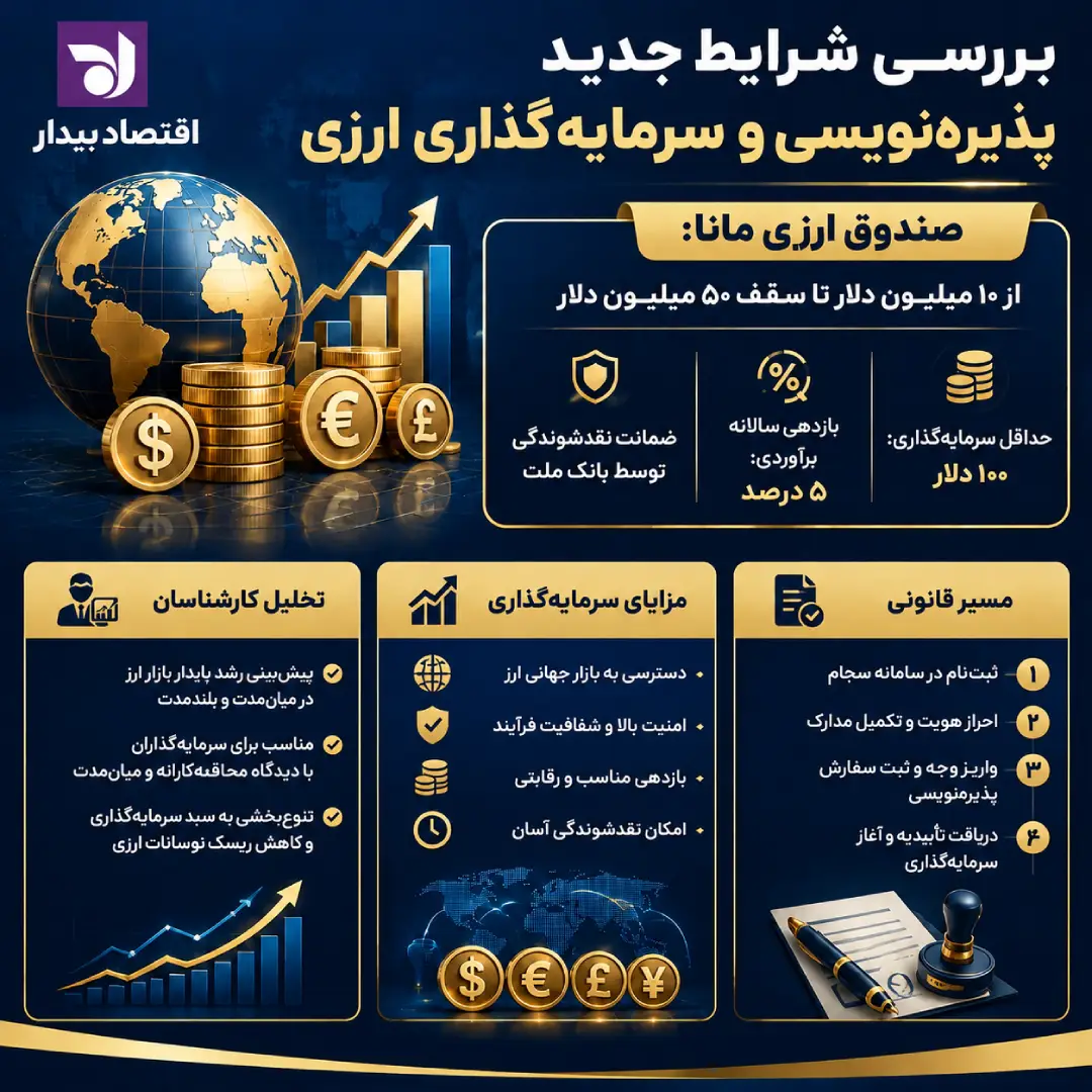جزئیات قوانین نهادهای ناظر برای سقف صندوق ارزی مانا